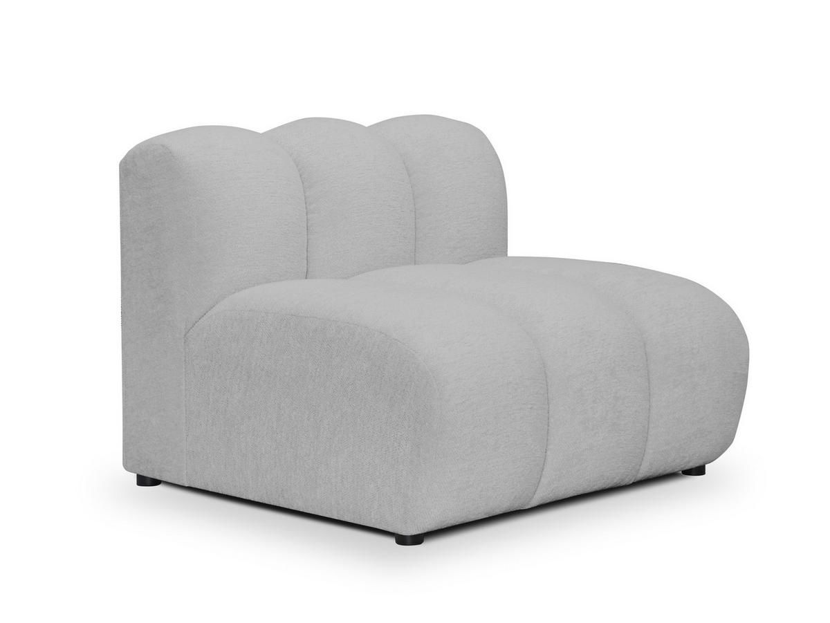 SOFAELEMENT Chenille Stoff Grau - Hellgrau/Schwarz, Holzwerkstoff/Kunststoff (90/70/89cm) - Makamii
