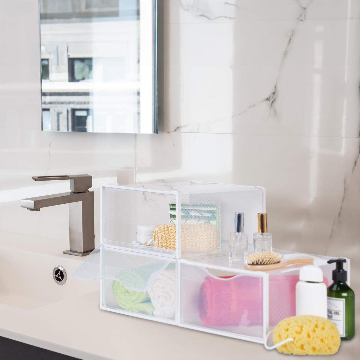 12XBOXY na obuv - priehľadné, plast (23/14/33.5cm) - Relaxdays