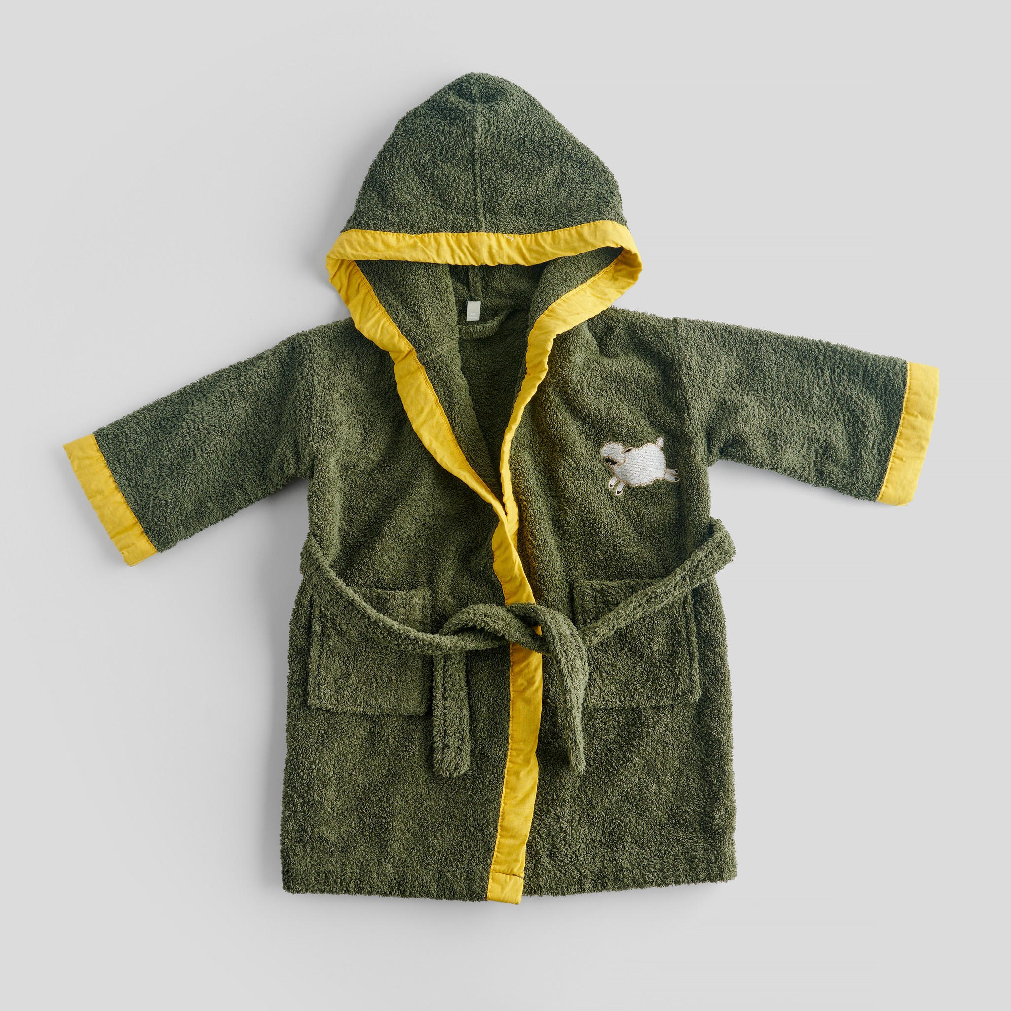 KINDERBADEMANTEL Sheepo - Dunkelgrün, Textil (Einheitsgrößenull) - home&you