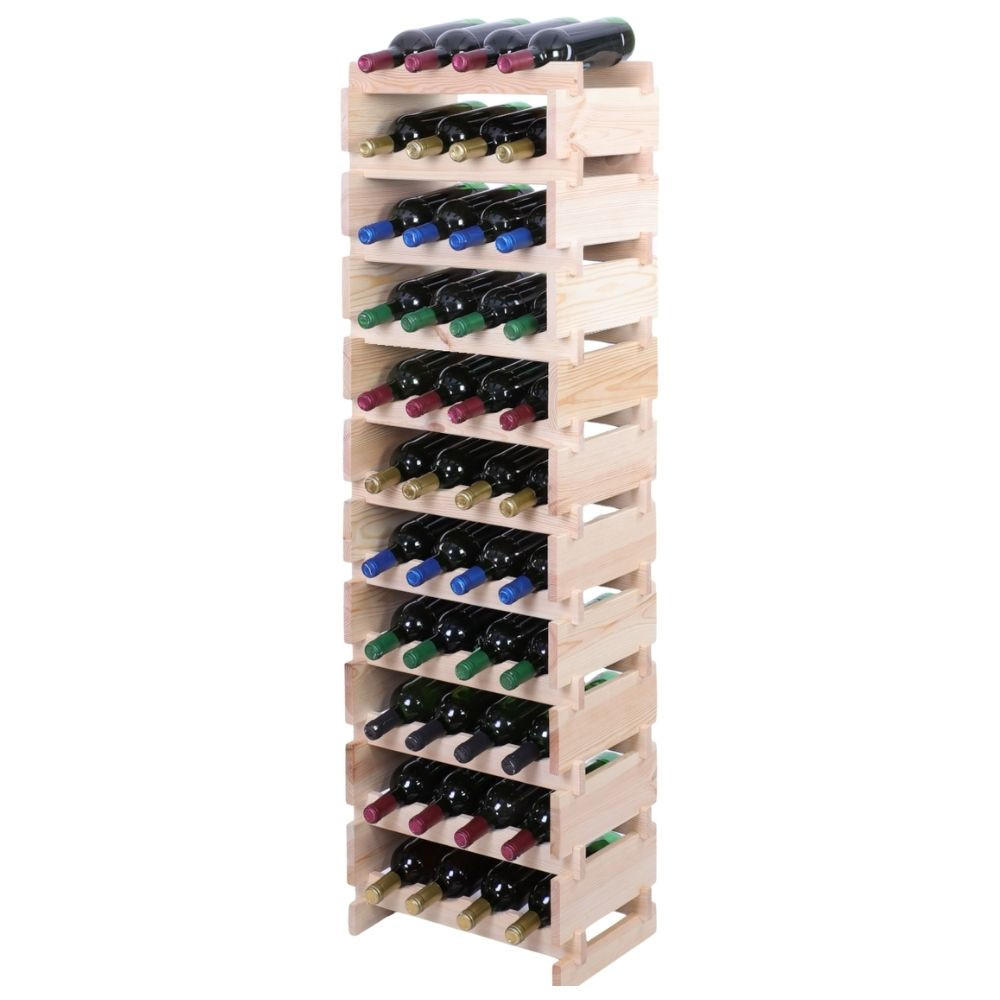 WEINREGAL VINOTECA FLEX PRO HxBxT 149x46x28cm 44 Flaschen auf 11 Ebenen Natur unbehandelt - Naturfarben, Holz (46/149/28cm) - PROREGAL
