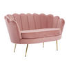 MUSCHELSOFA 2-Sitzer - Samt - Rosa - DANDELION - Pink, Textil (73/78/124cm) - Pascal Morabito