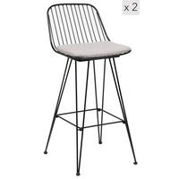 BARHOCKER 2er-Set Metall Grau - Grau, Metall (41/90/43cm) - Nordlys