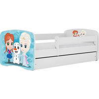 KINDERBETT Emily mit Schublade und Matratze, Weiß 70x140 cm - Blau/Weiß, Holzwerkstoff (140/70cm) - WFL GROUP