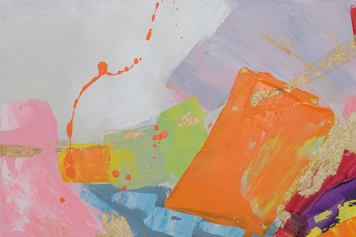ACRYLBILD HANDGEMALT 80/80 cm - Multicolor, Holz/Textil (80/80cm) - KUNSTLOFT