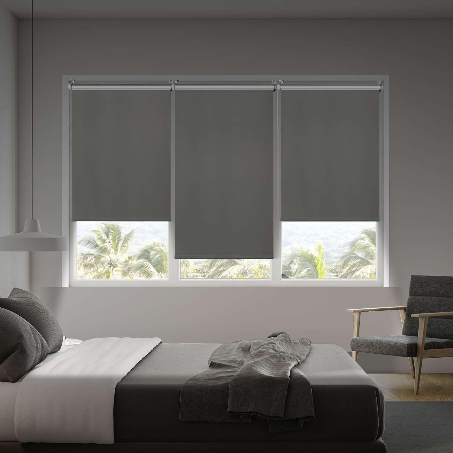 VERDUNKELUNGSROLLO, Silber, 150 cm x 180 cm - Silberfarben, Kunststoff (150/180cm) - STORESDECO