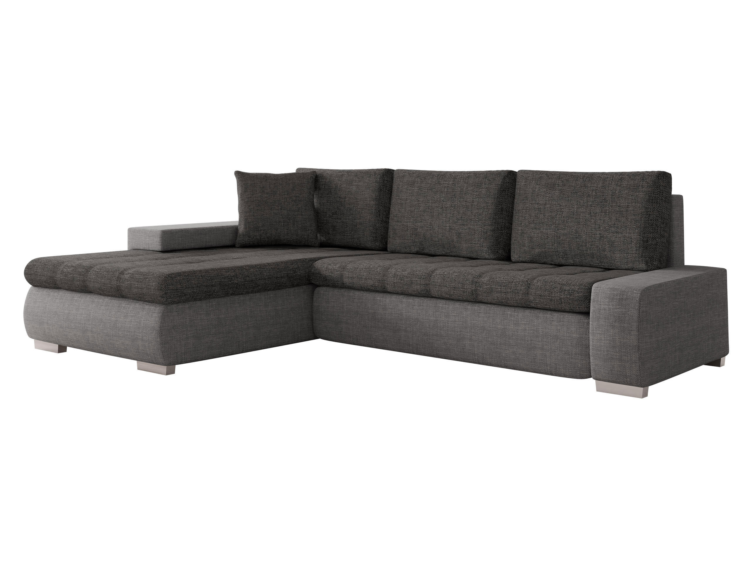 ECKSOFA Orkan Mini Lux - Grau, Holz/Textil (265/185cm) - MIRJAN24