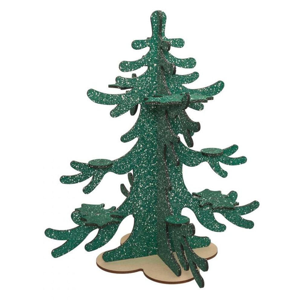 HOLZDEKO Tanne für Minieulen - Multicolor, Holz (40/45/5cm)