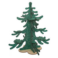 HOLZDEKO Tanne für Minieulen - Multicolor, Holz (40/45/5cm)