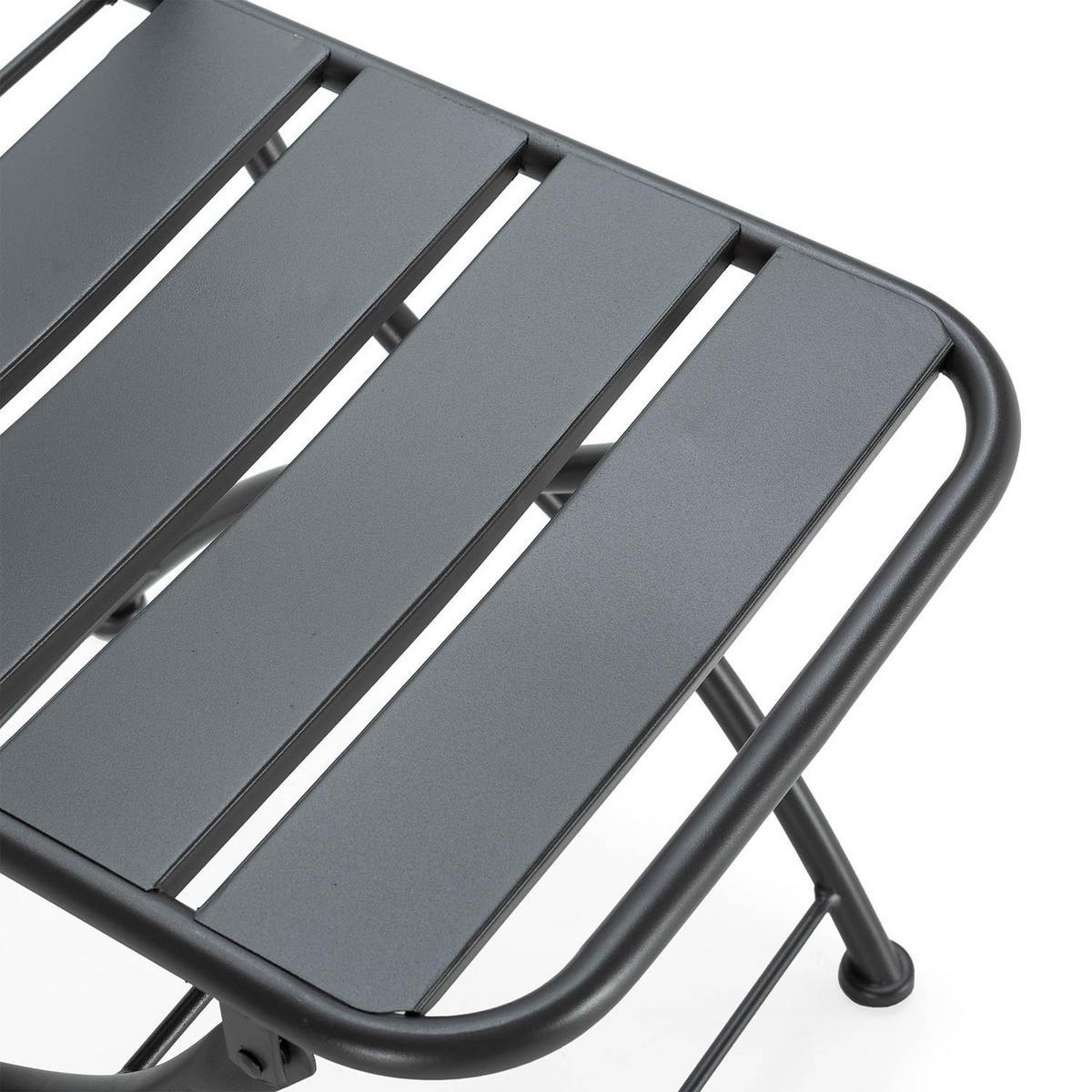 GARTENKLAPPSTUHL-SET Perla Metall - Schwarz, Metall (42/88/50cm) - VS Venta-stock