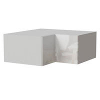 ECK-AUFSATZSCHRANK Essen W14/90/36 Weiß Hochglanz / Weiß Matt 90 / 90 / 36cm - Weiß Hochglanz/Weiß, Holz/Holzwerkstoff (90/36/90cm) - Feldmann-Wohnen