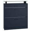 SCHUHSCHRANK Enigma Royal Blau - Dunkelblau, Holzwerkstoff (89/104/23cm) - Vladon