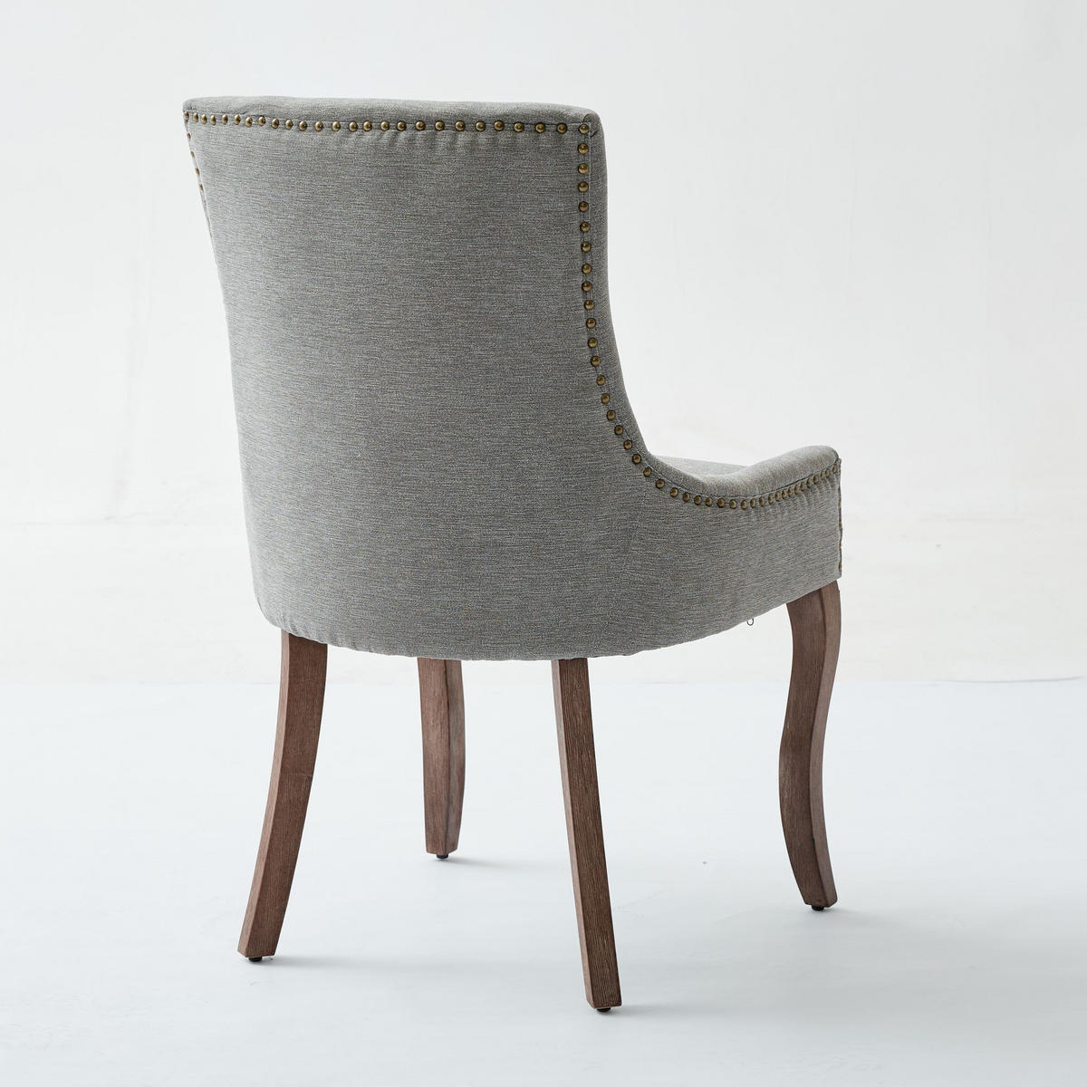 ESSZIMMERSTUHL 2er-Set mit Stoffbezug und Holzbeinen, Grau - Grau, Textil (61/92.5/55cm)