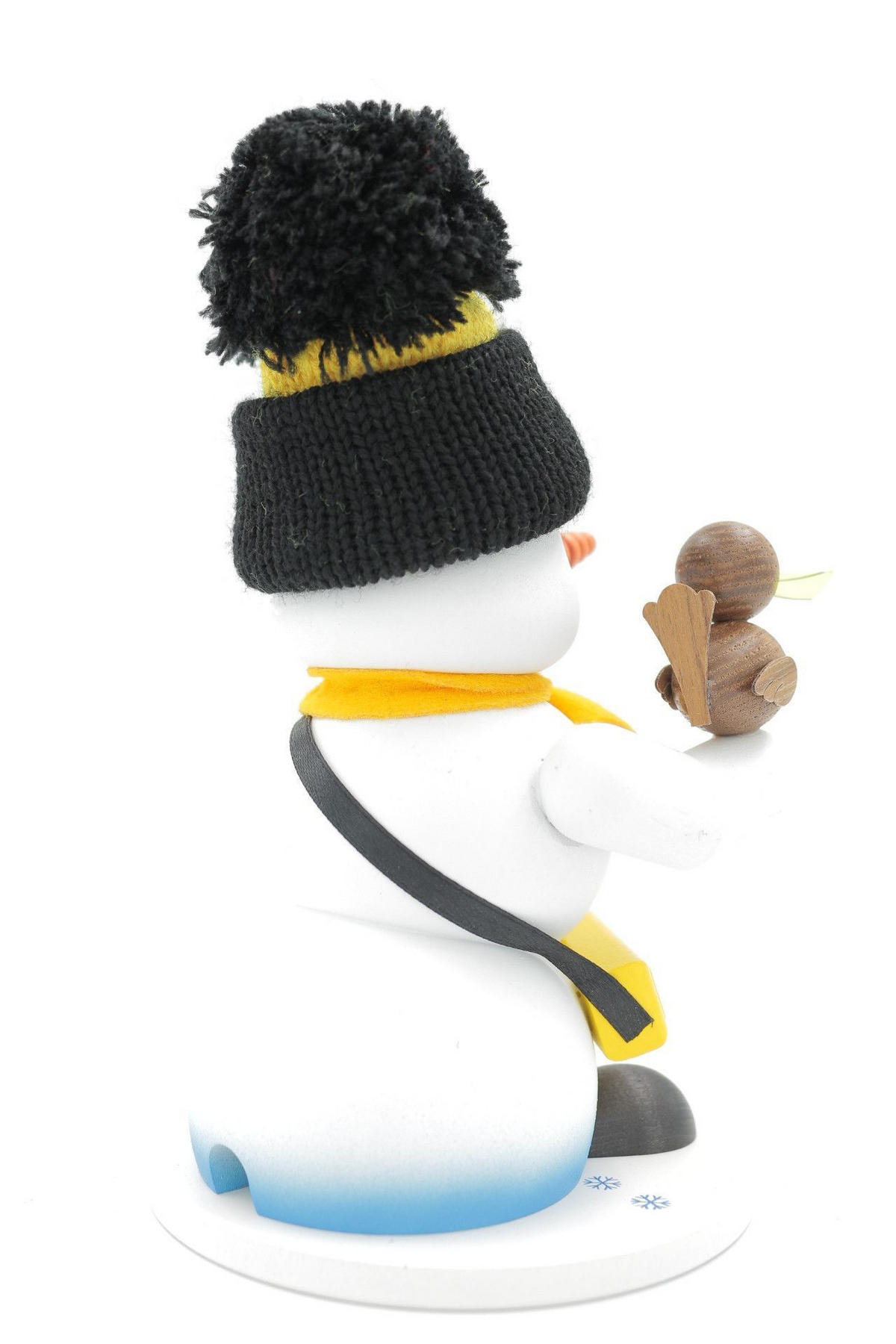 RAUCHFIGUR Schneemann Weiß Postbote 19 cm - Multicolor, Holz (15/19/0.1cm)