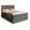 BOXBETT TRANI 140x200 cm mit Matratze und Topper - Grau - Grau, Holz (140/200cm) - MASSENO