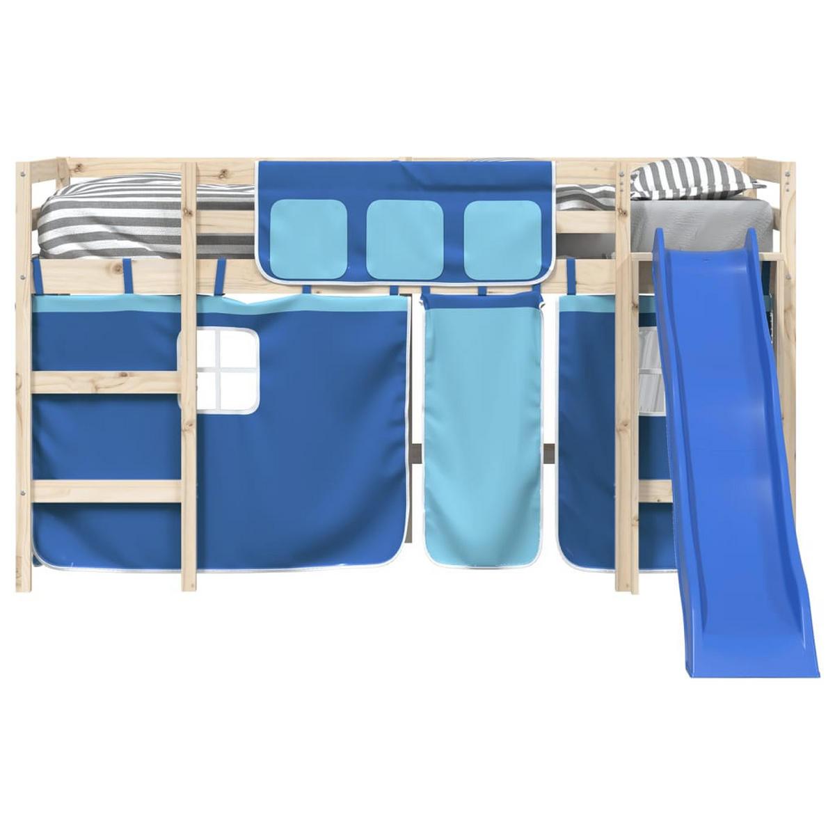 VORHÄNGE Für Hochbett Blau Polyester - Blau, Textil - vidaXL