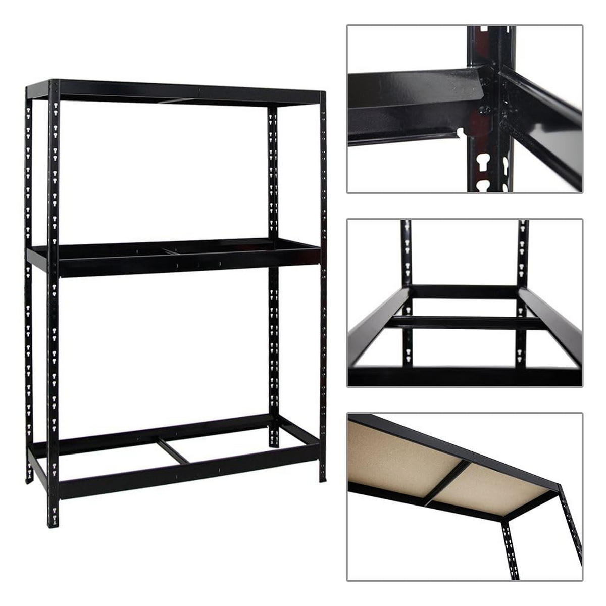 REIFENREGAL Tiger 2er-Set mit 2x 180x130x50 cm bis zu 24 Reifen mit Fachboden Schwarz - Schwarz, Metall (260/180/50cm) - PROREGAL