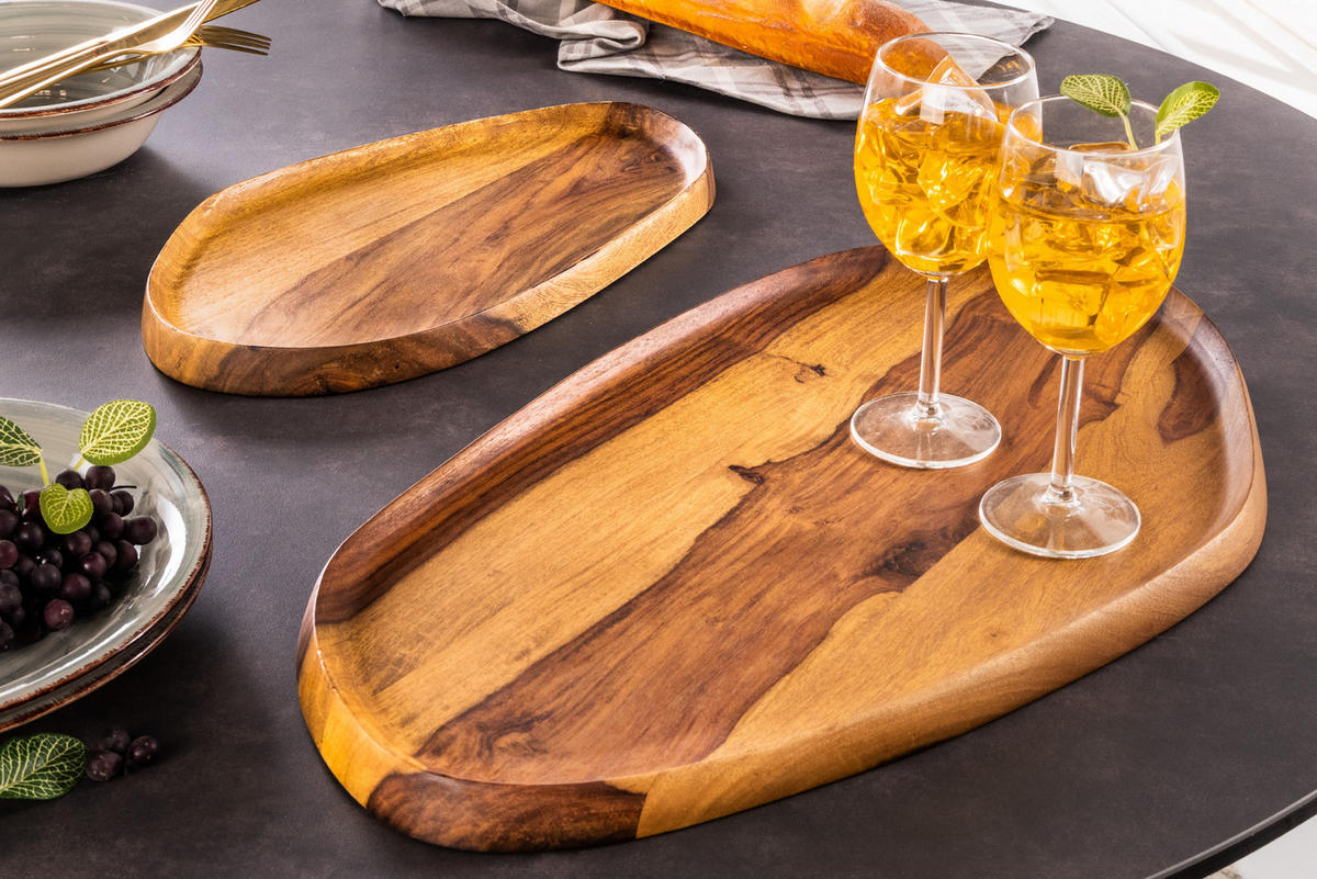 TABLETT AMAZONAS Sheesham Natur 55 cm - Braun, Holz (3cm) - riess-ambiente