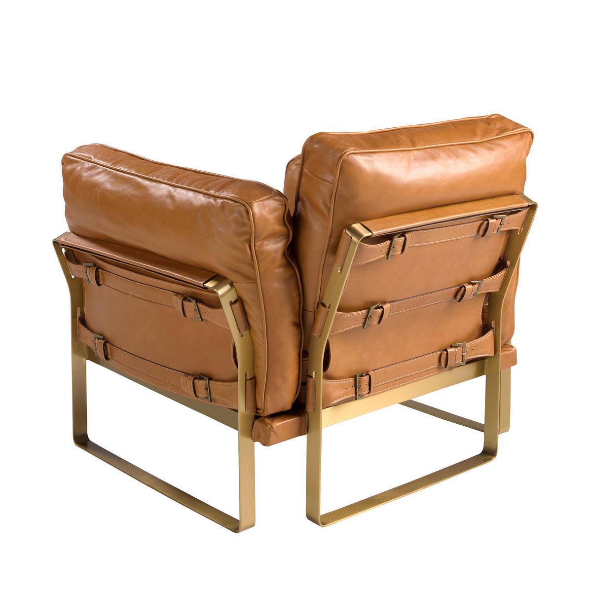 SESSEL Kamel Gold 97/88/82 - Braun, Leder (97/82/88cm) - ANGEL CERDA