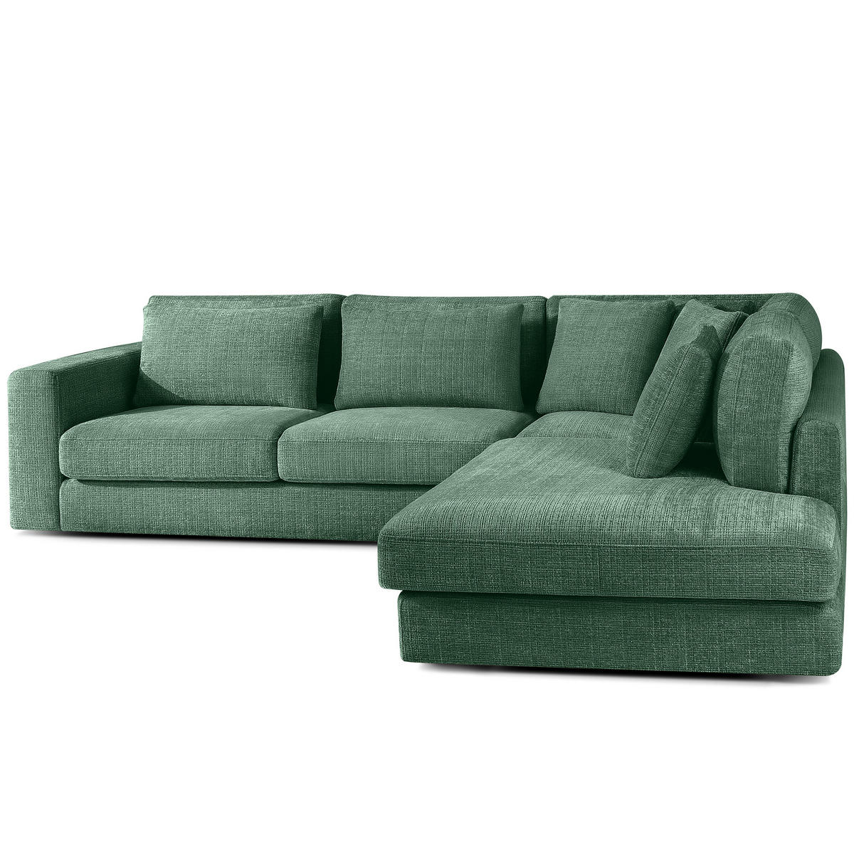 ECKSOFA rechts VERUS - Grün, Holz/Holzwerkstoff (297/248cm) - KONSIMO®
