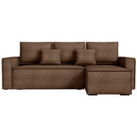 ECKSOFA Dexter mit Schlaffunktion Braun Cord - Braun, Textil (238/141cm) - Bromarkt