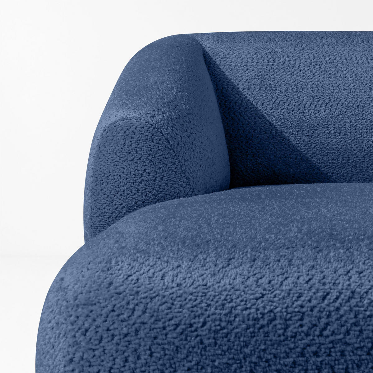 ECKSOFA LINKS VIRA, Blau, Chenille - Blau/Schwarz, Holz/Holzwerkstoff (300/160cm) - KONSIMO®