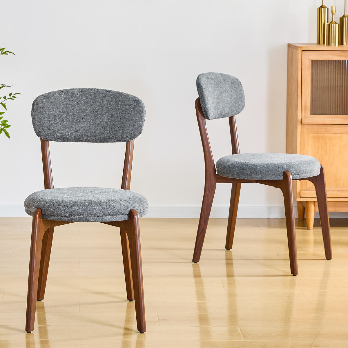 STUHL-SET DE-36455 2 Stück mit Metallgestell Grau - Grau, Metall (55.5/84/48.5cm) - ComfortXL