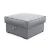 POUF FERA Hellgrau 65x65 cm - Hellgrau, Textil (65/38/65cm) - MASSENO