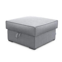 POUF FERA Hellgrau 65x65 cm - Hellgrau, Textil (65/38/65cm) - MASSENO