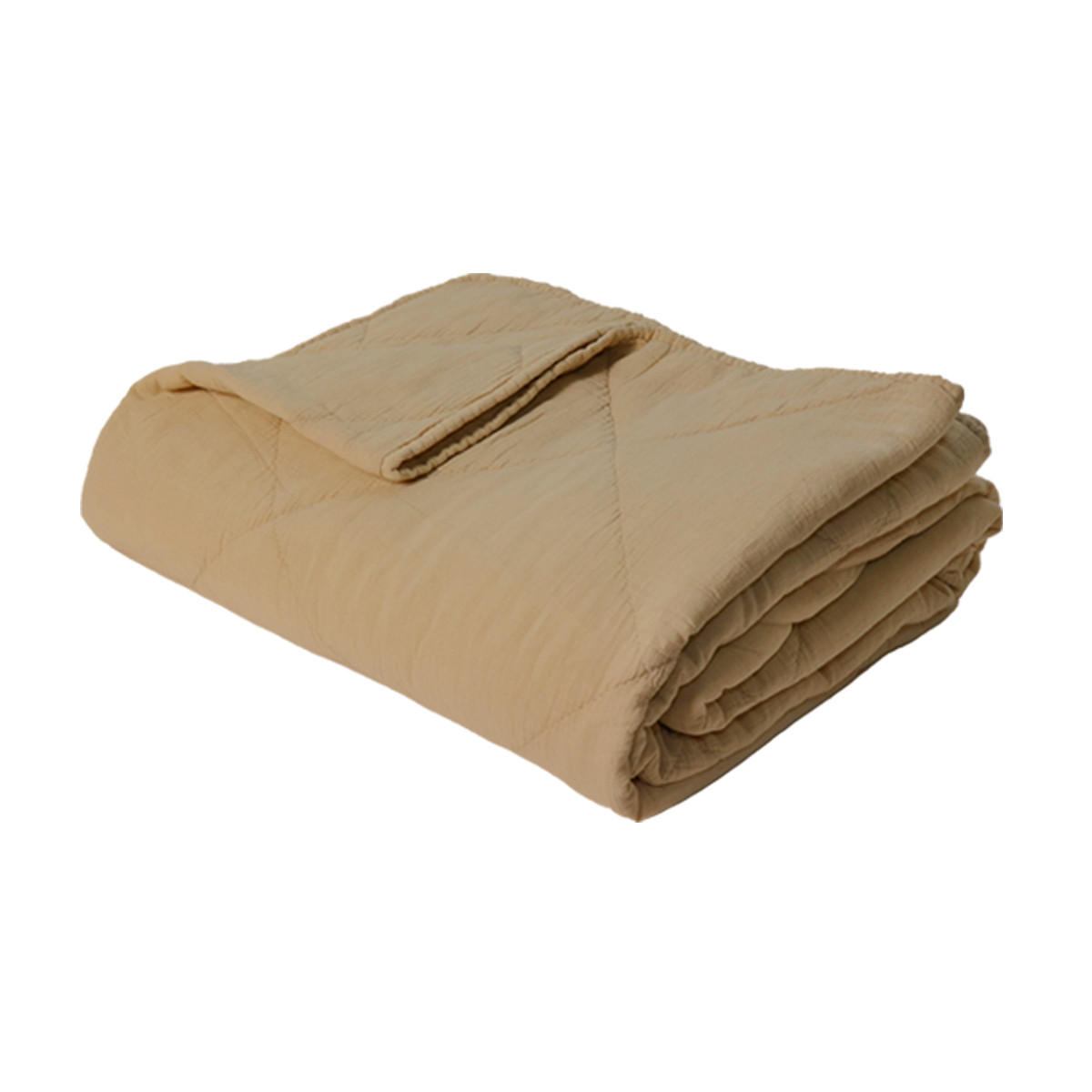 DECKE 140 x 200 cm, 100% Baumwolle, Eukalyptus - Eukalyptusholzfarben, Textil (140/200cm) - Au Maison