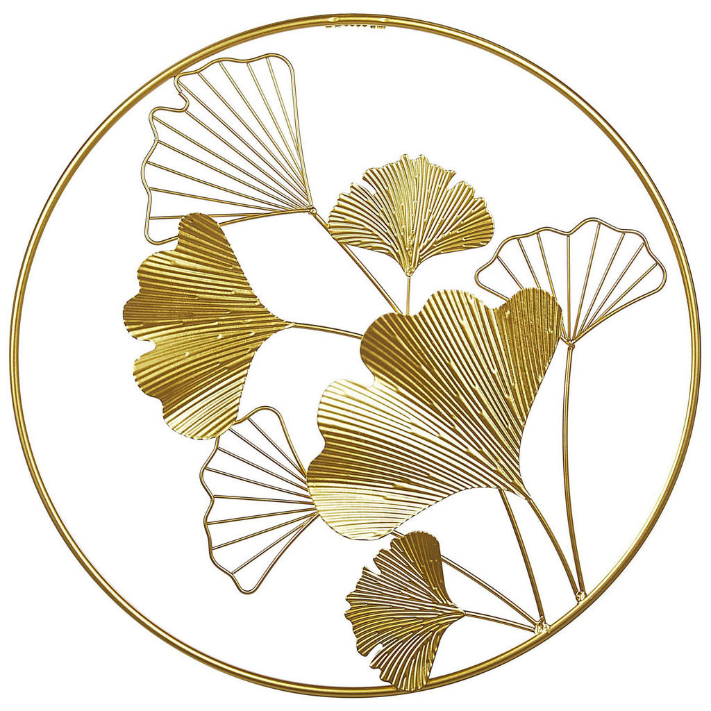 DECORAȚIUNE DE PERETE metal aurie Bismuth