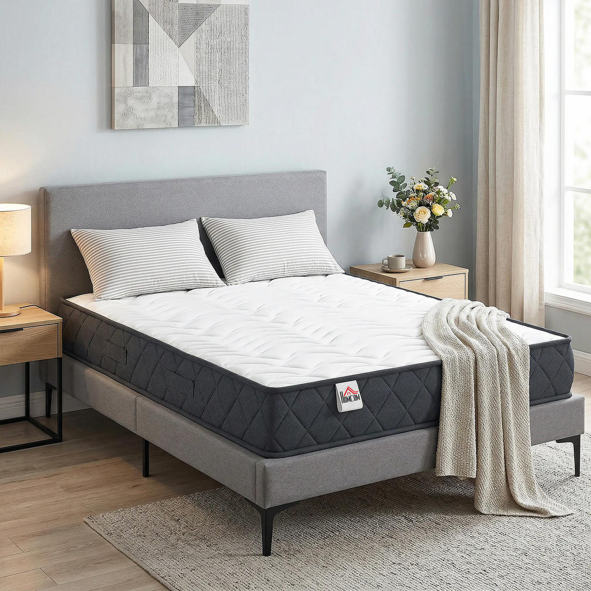 MATRATZE 160/200 cm DE-18539 20 cm Memory-Schaum - Grau, Textil (160/200cm) - ComfortXL