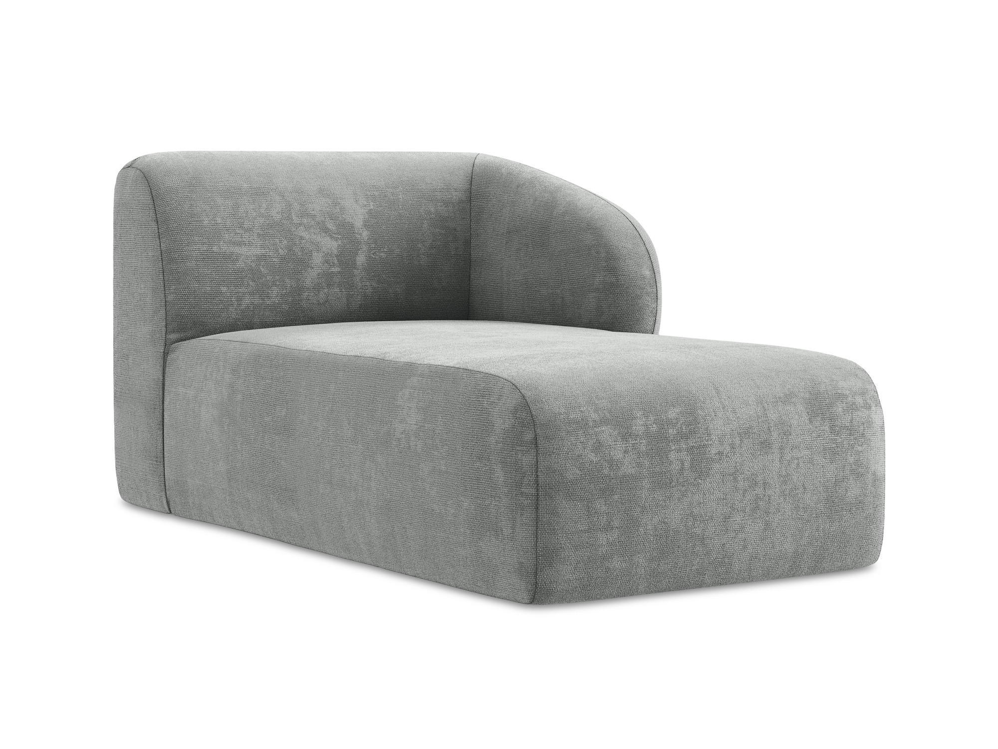SOFAELEMENT Rechts Chenille Stoff Grau - Schwarz/Grau, Holzwerkstoff/Kunststoff (91/75/166cm) - Makamii