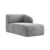 SOFAELEMENT Rechts Chenille Stoff Grau - Schwarz/Grau, Holzwerkstoff/Kunststoff (91/75/166cm) - Makamii