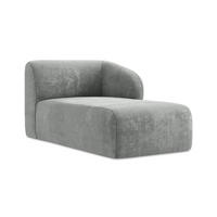 SOFAELEMENT Rechts Chenille Stoff Grau - Schwarz/Grau, Holzwerkstoff/Kunststoff (91/75/166cm) - Makamii