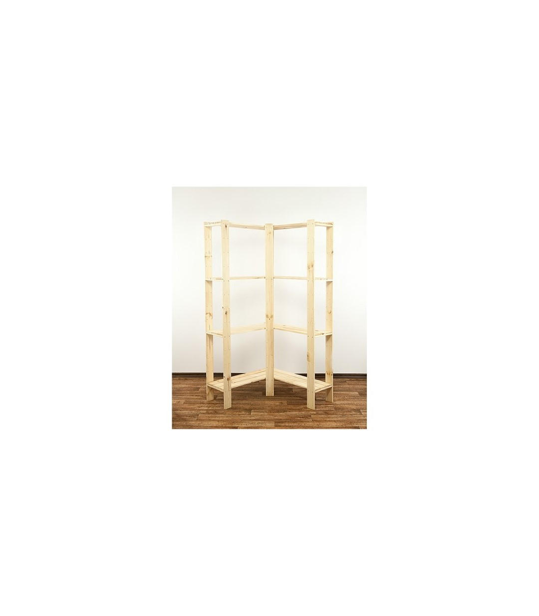 ECKREGAL WOODLAND 166,4x85x30cm Fachlast 120kg 4 Fachboden Kiefernholz Natur - Naturfarben, Holz (85/166.4/30cm) - PROREGAL