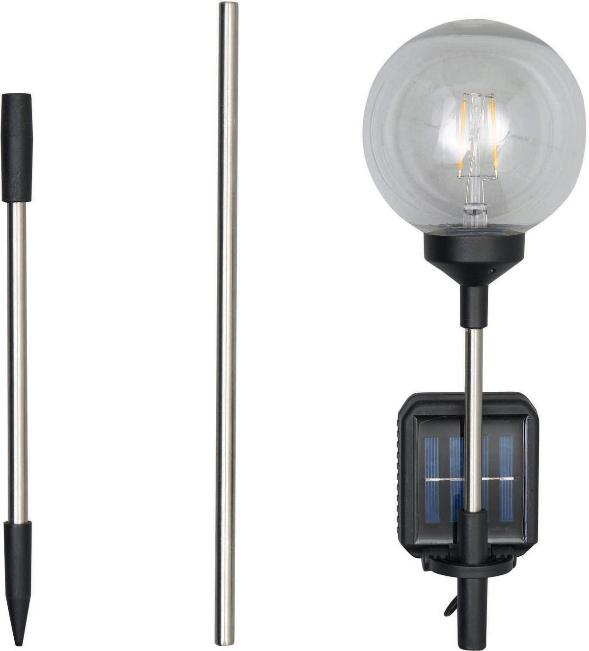 LED-SOLAR-GARTENSTÄBE - automatische Beleuchtung für stimmungsvolles Licht im Außenbereich - Weiß, Kunststoff (10/10/80cm) - Northpoint