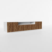 LOWBOARD ROVA 200/41/40 cm, Hängender TV-Schrank Weiß / Eichefarben - Eichefarben/Weiß, Holzwerkstoff (200/41/40cm) - MASSENO