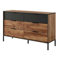 KOMMODE Milton Kastanie / anthrazit 137cm / 39,5 cm / 81 cm - Braun, Holz/Holzwerkstoff (137/81/39.5cm) - Feldmann-Wohnen