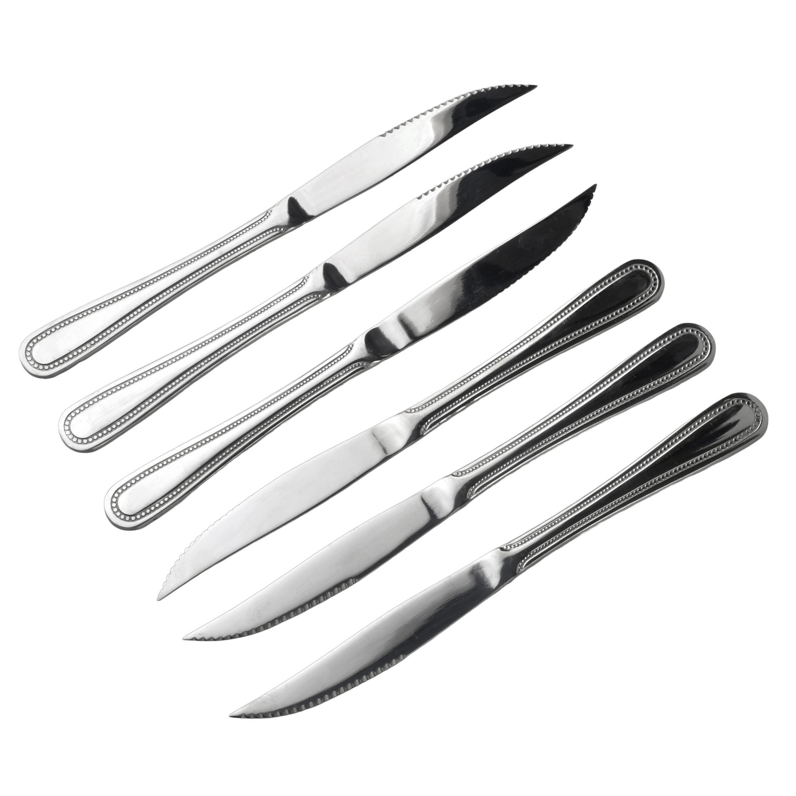 STEAKMESSER Chamomile 6-tlg silberfarben 2/2/23cm Edelstahl - Silberfarben, Metall (7cm) - Mondex