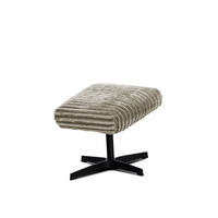 HOCKER MONACO Cordstoff hellbraun - Hellbraun/Schwarz, Holz/Textil (50/41/37cm) - Courtois Laville