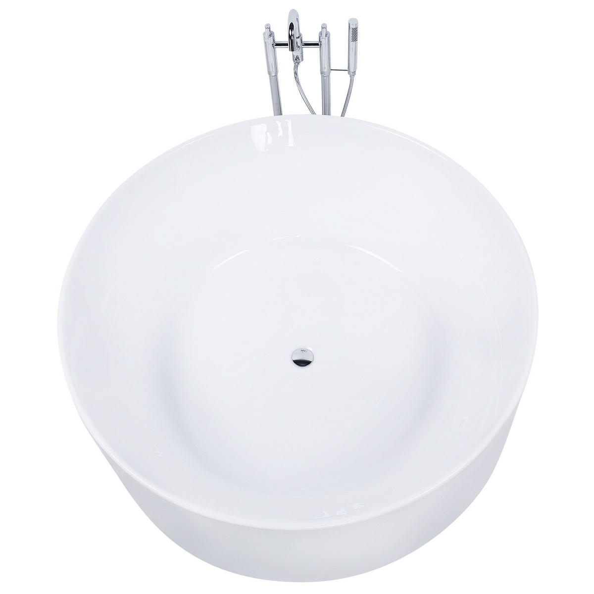 BADEWANNE FREISTEHEND 140x140x58 cm weiß Ibiza - Weiß, Kunststoff (140/58/140cm) - Beliani