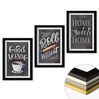 WANDBILDER 3er-Set - 20x30 cm Schwarzer Rahmen - Motive und Inschriften für die Küche - Schwarz, Kunststoff (20/30cm) - ArtPrintCave