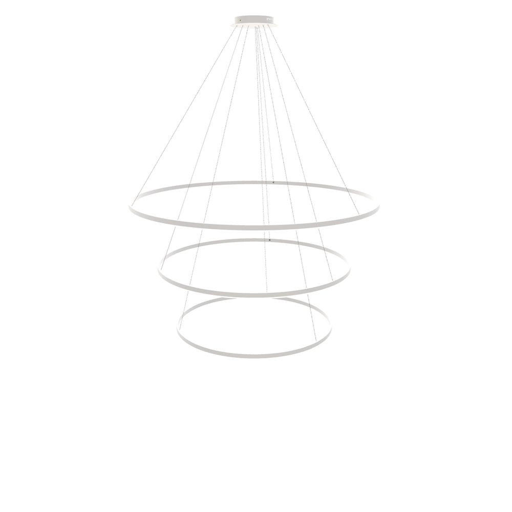 LED-HÄNGELAMPE 3er Ring Weiß Ø 150 | 120 | 100cm - Weiß, Metall (1.3/150/3.3cm) - s.luce