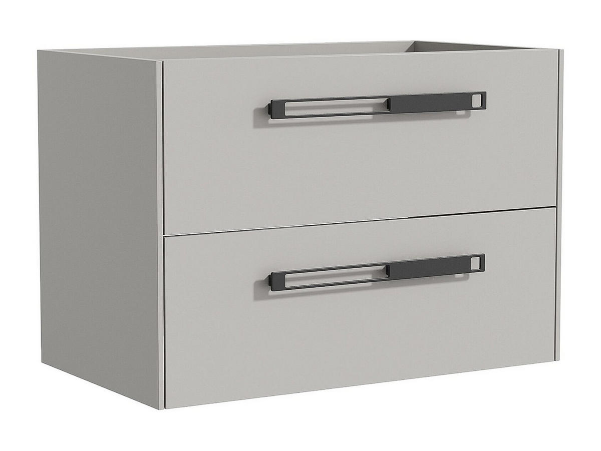 WASCHBECKENUNTERSCHRANK - 79.4cm x 45.5cm - MDF - grau - FELNA - Grau, Holz (79.4/55/45.5cm) - Vente-Unique