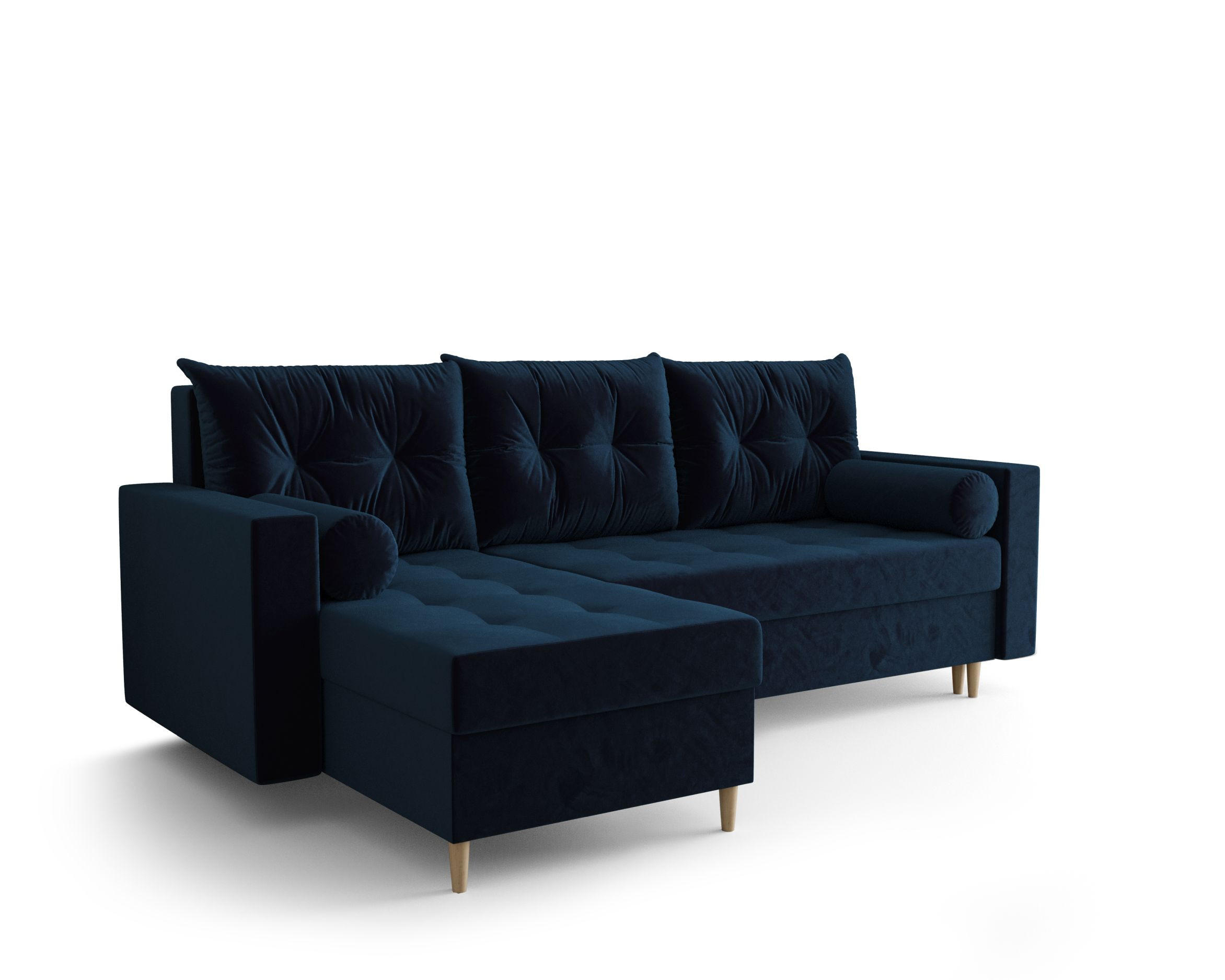 ECKSOFA SKANDI Itaka 11 Links mit Schlaffunktion - Dunkelblau, Textil (230/145cm) - Bedante