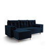 ECKSOFA SKANDI Itaka 11 Links mit Schlaffunktion - Dunkelblau, Textil (230/145cm) - Bedante