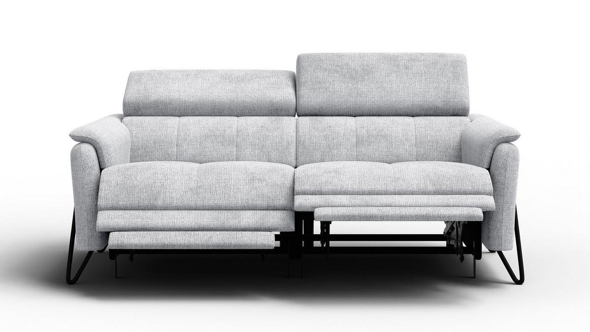 RELAXSOFA RODEN 3-Sitzer, hellgrau - Hellgrau, Holz/Textil (194/82/103cm) - Courtois Laville