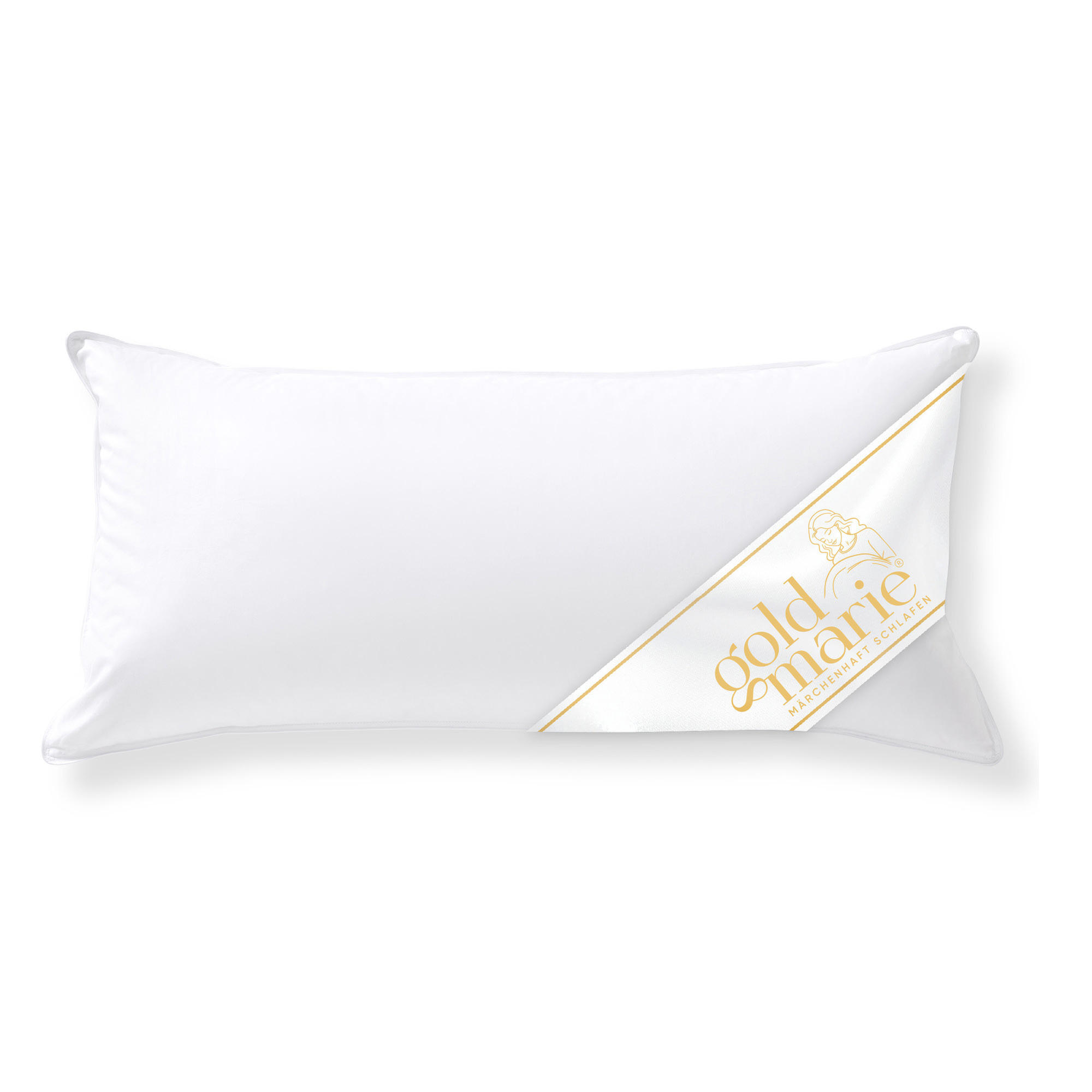 DAUNENKOPFKISSEN GOLDIE 70% Gänsedaunen extra weich - Weiß, Naturmaterialien/Textil (40/80cm) - Goldmarie 