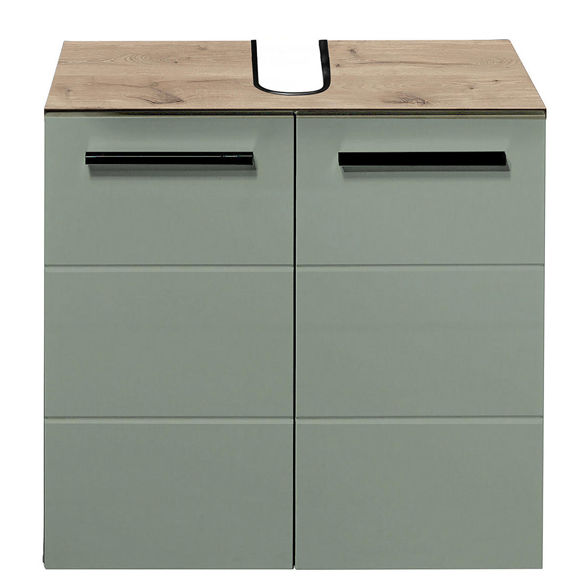 WASCHBECKENUNTERSCHRANK - Mintgrün/Grau, Holzwerkstoff (60/62/31cm) - home24