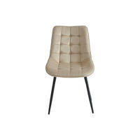 STUHL - 49.5 cm x 60 cm - Stoff, Samt - Beige - OLLUA - Beige, Textil (49.5/87/60cm) - Vente-Unique